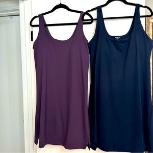 Old Navy Power Soft Active Dresses - Size XL Bra & Shorts Built in Navy & Purple